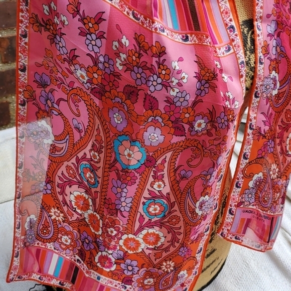 Adrienne Landau Paisley Silk vintage  scarf - Picture 6 of 7